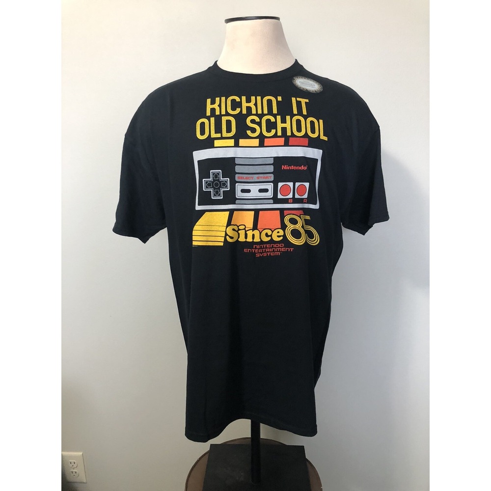 Nintendo NES Old School Since 85 black t shirt short sleeve size‎ L